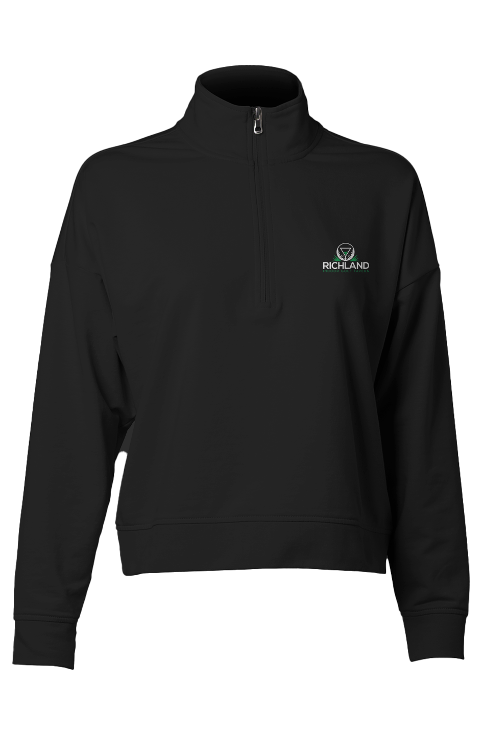 Richland Indoor Golf Tavern - Women's embroidered Perform Quarter Zip (Cotton-Poly-Spandex Blend)